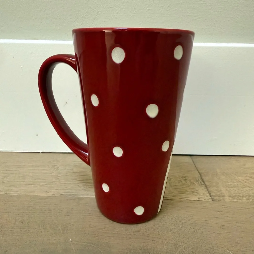 Vintage Adorable Pier 1 Red Reindeer Mug